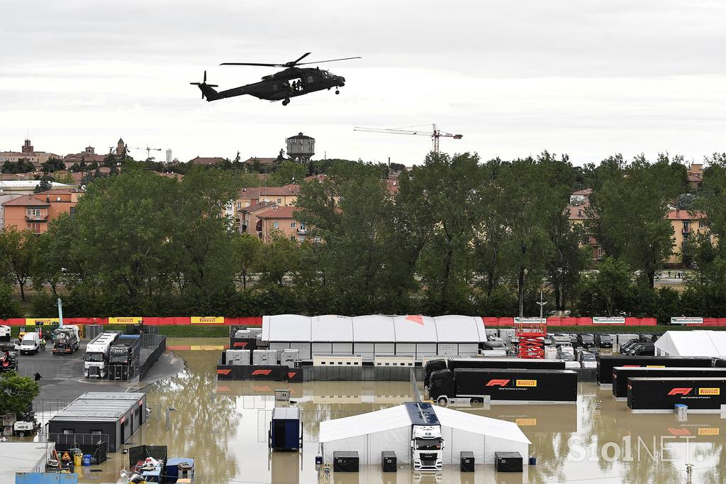 Imola dirkališče poplava