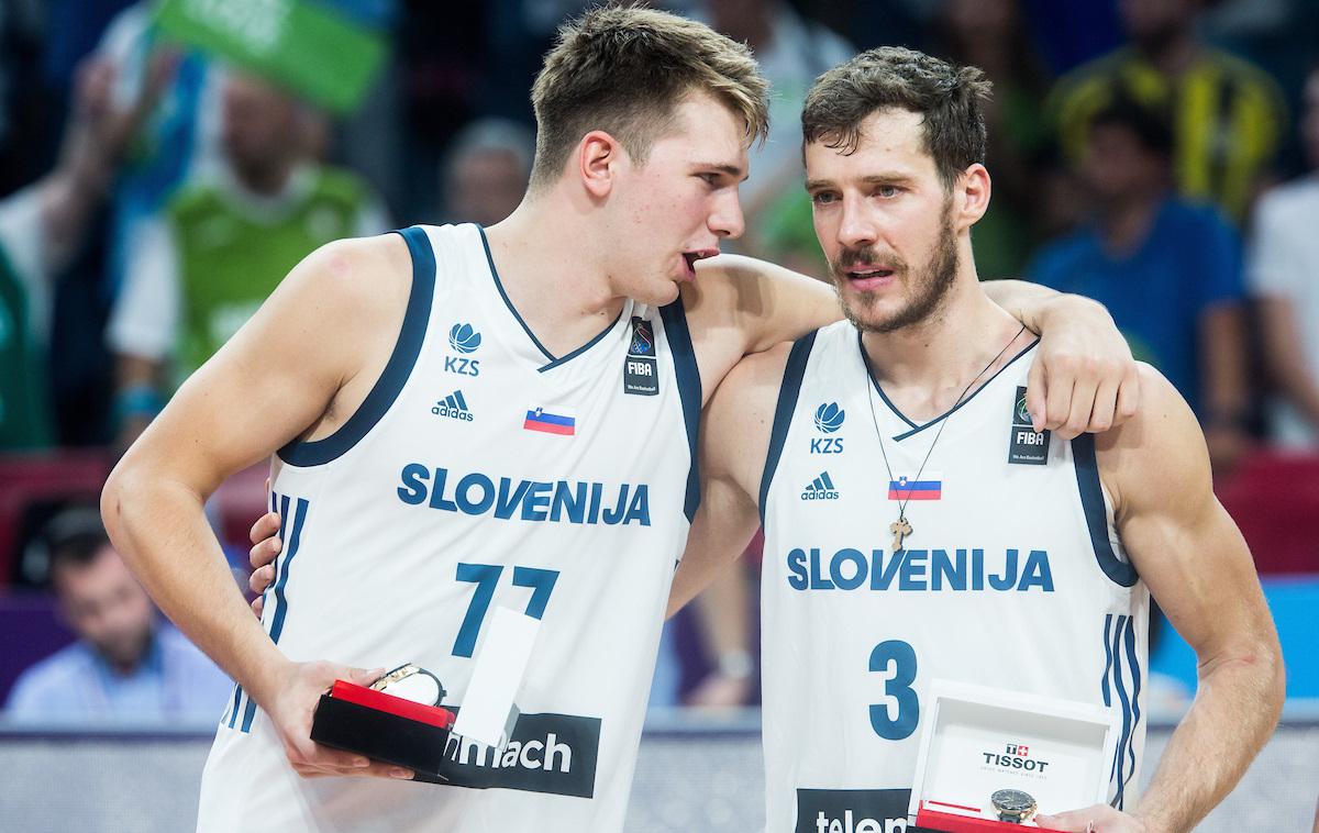 Luka Dončić, Goran Dragić | Luka Dončić in Goran Dragić bosta spet zaigrala skupaj v dresu z državnim grbom. | Foto Vid Ponikvar