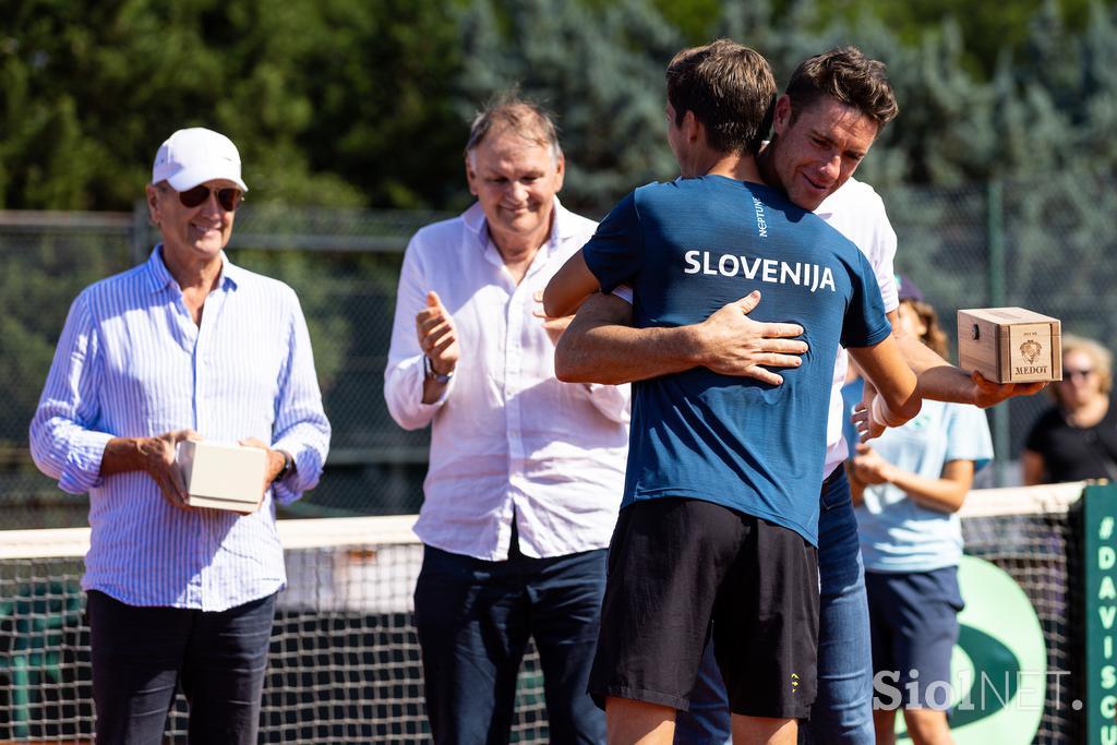 Davisov pokal Kavčič Bedene zadnja tekma