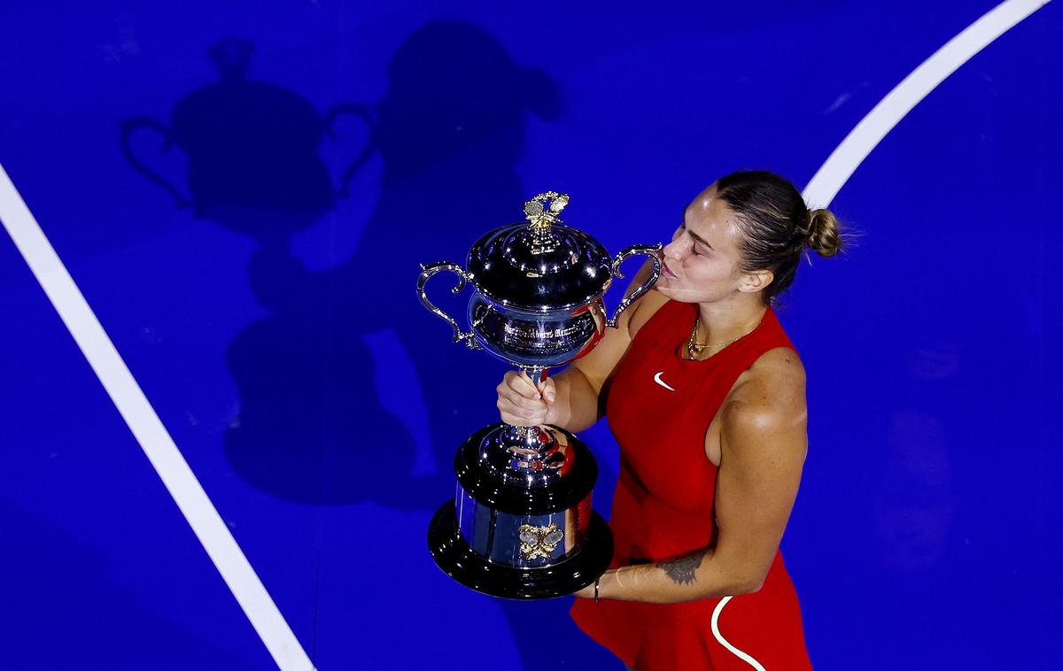 Arina Sabalenka | Arina Sabalenka je že drugič zapored zmagala OP Avstralije. | Foto Guliverimage