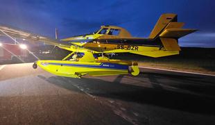 Air tractor ob pristanku na plovcih ni utrpel hujših poškodb #foto