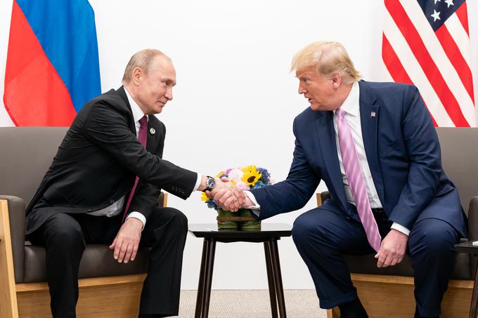 Vladimir Putin in Donald Trump na vrhu G20 na Japonskem leta 2019 | Foto: Bela hiša