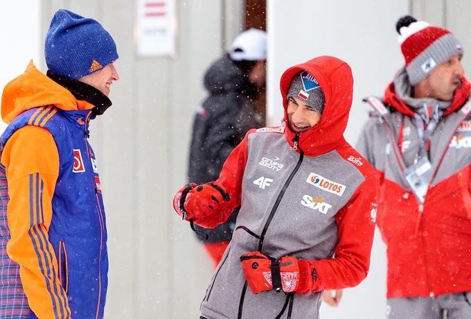 Daniel Andre Tande in Kamil Stoch bosta danes velika tekmeca, zasebno pa se dobro razumeta. | Foto: Sportida