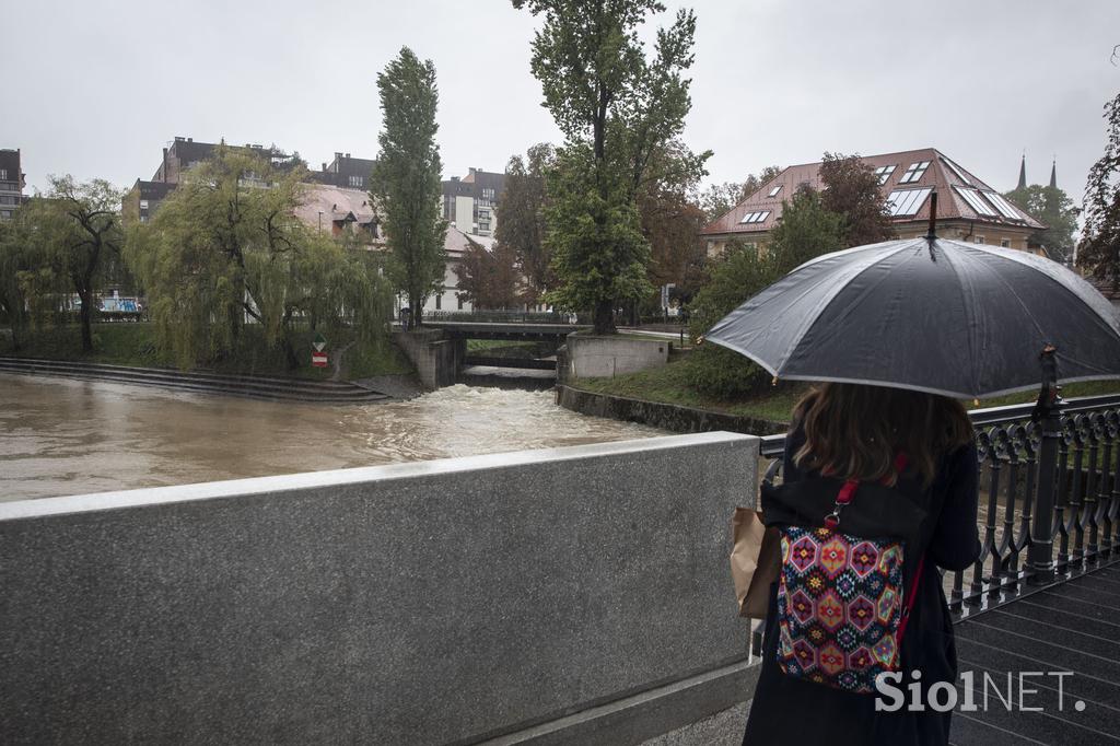 Visoka voda, poplave, dež, padavine.