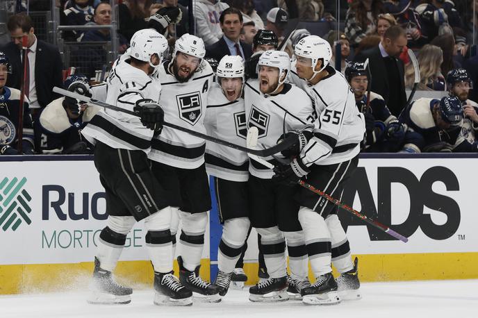 Los Angeles Kings | Kralji so pri Columbusu do zmage prišli v podaljšku, ko je še tretjič na tekmi zadel Viktor Arvidsson. | Foto Guliverimage