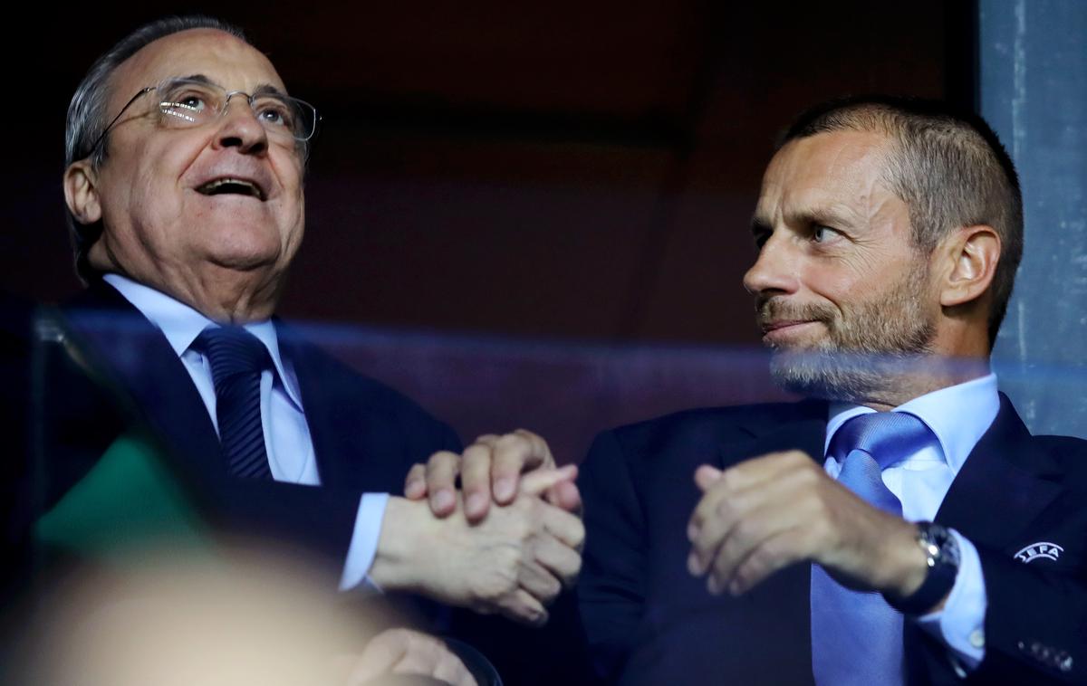 Aleksander Čeferin, Florentino Perez | Med Florentinom Perezom in Aleksandrom Čeferinom je dokončno počilo leta 2021. | Foto Getty Images