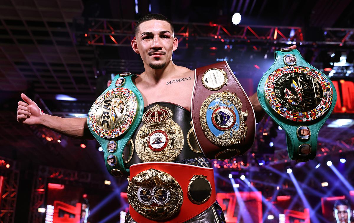 Teofimo Lopez | Teofimo Lopez je v Las Vegasu osvojil naslov svetovnega prvaka v lahki kategoriji po verziji IBF. | Foto Getty Images