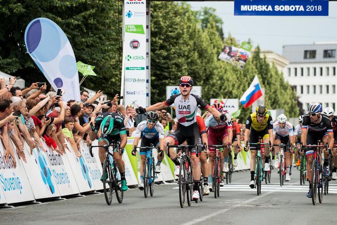 V Murski Soboti je bil najhitrejši Simone Consonni. | Foto: Vid Ponikvar