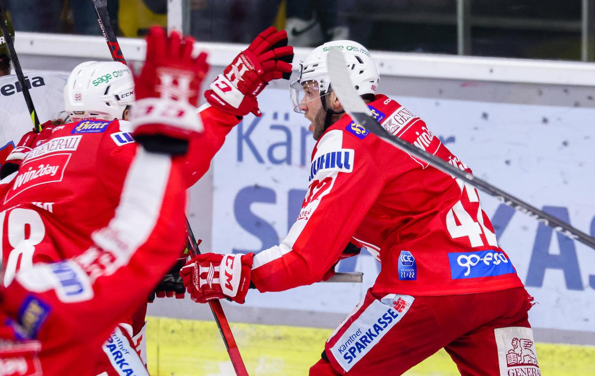 Rok Tičar | Rok Tičar je zadel za zmago Celovca nad Bolzanom. Korošci si lahko v petek priigrajo četrtfinale. | Foto Guliverimage