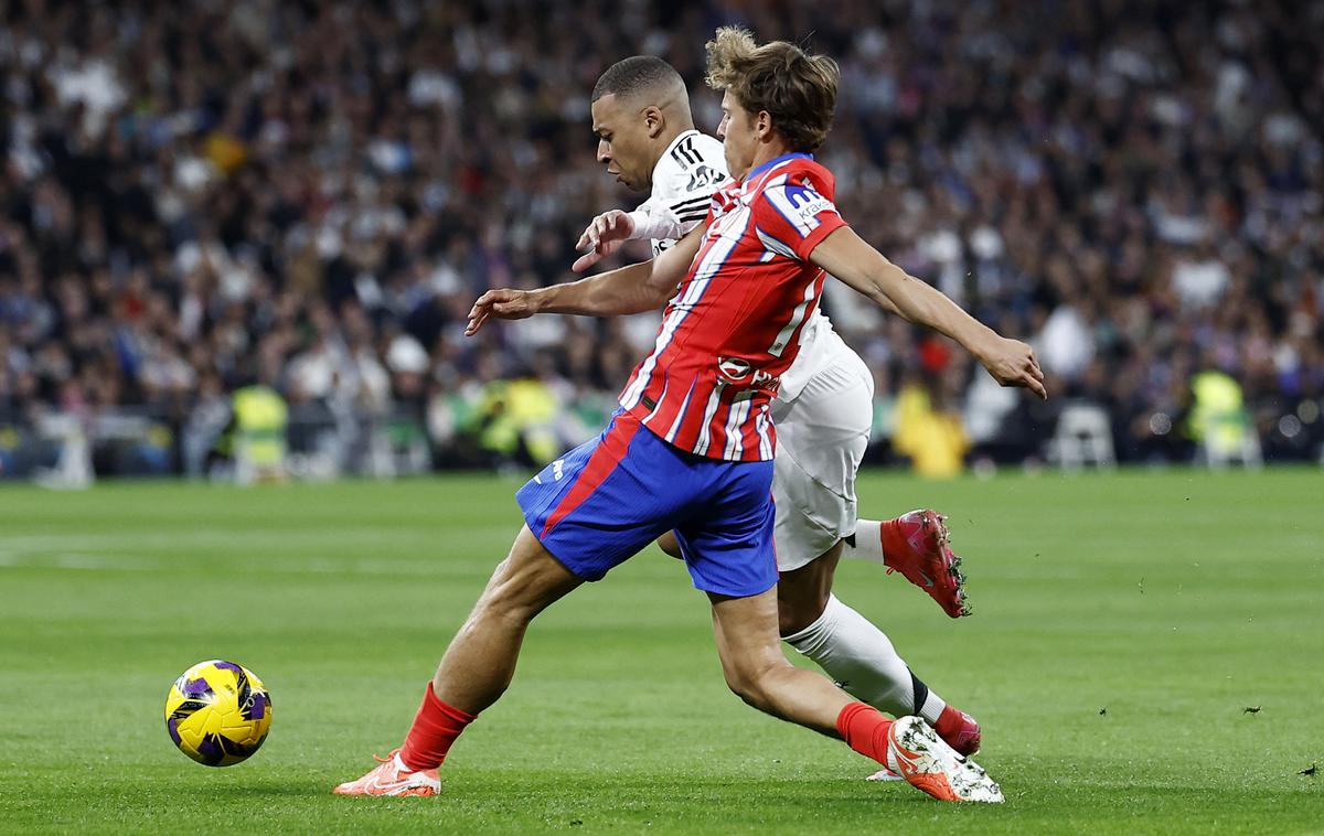 Kylian Mbappe Real Madrid Atletico Madrid | Atletico je v soboto remiziral z Realom. | Foto Reuters