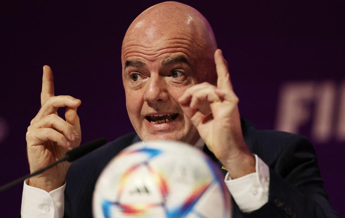 Gianni Infantino | Predsednik Fife Gianni Infantino se bo vpisal v zgodovino nogometa po številnih vpeljanih novostih na največjih tekmovanjih. Poskrbel je tudi za ekspanzijo tekem na klubskem svetovnem prvenstvu. | Foto Reuters