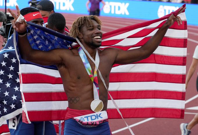 Noah Lyles je osvojil naslov svetovnega prvaka v teku na 200 m. | Foto: Reuters