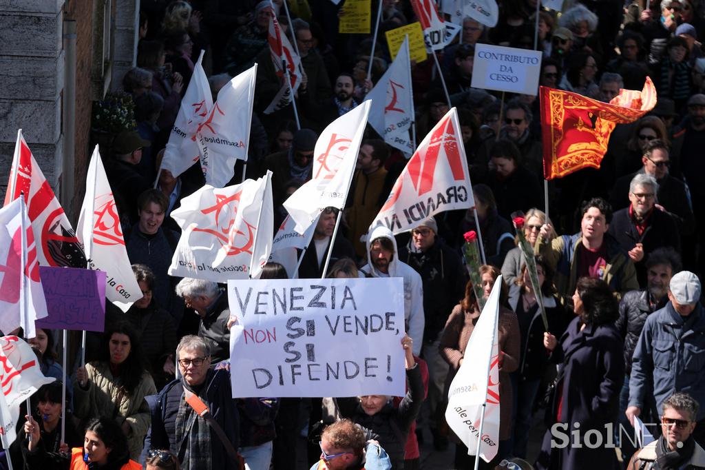 Protest v Benetkah proti vstopnini