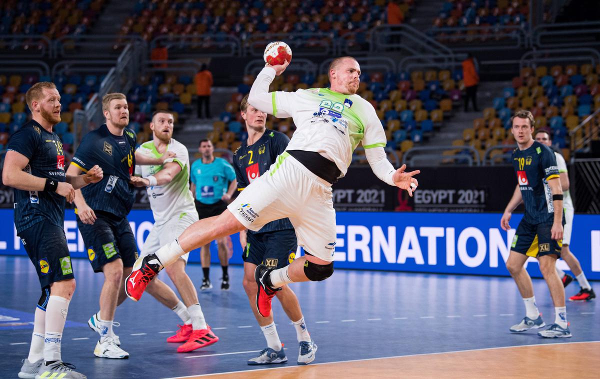 Slovenija Švedska SP Matej Gaber | Matej Gaber je v zadnji sekundi zadel za izenačenje in točko Slovenije. Foto: Guliverimage | Foto Guliverimage