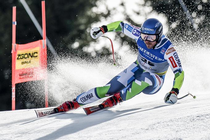 Miha Hrobat je bil hiter na progi, a odstopil. Njegova glavna disciplina, smuk, bo v nedeljo. | Foto: Guliverimage