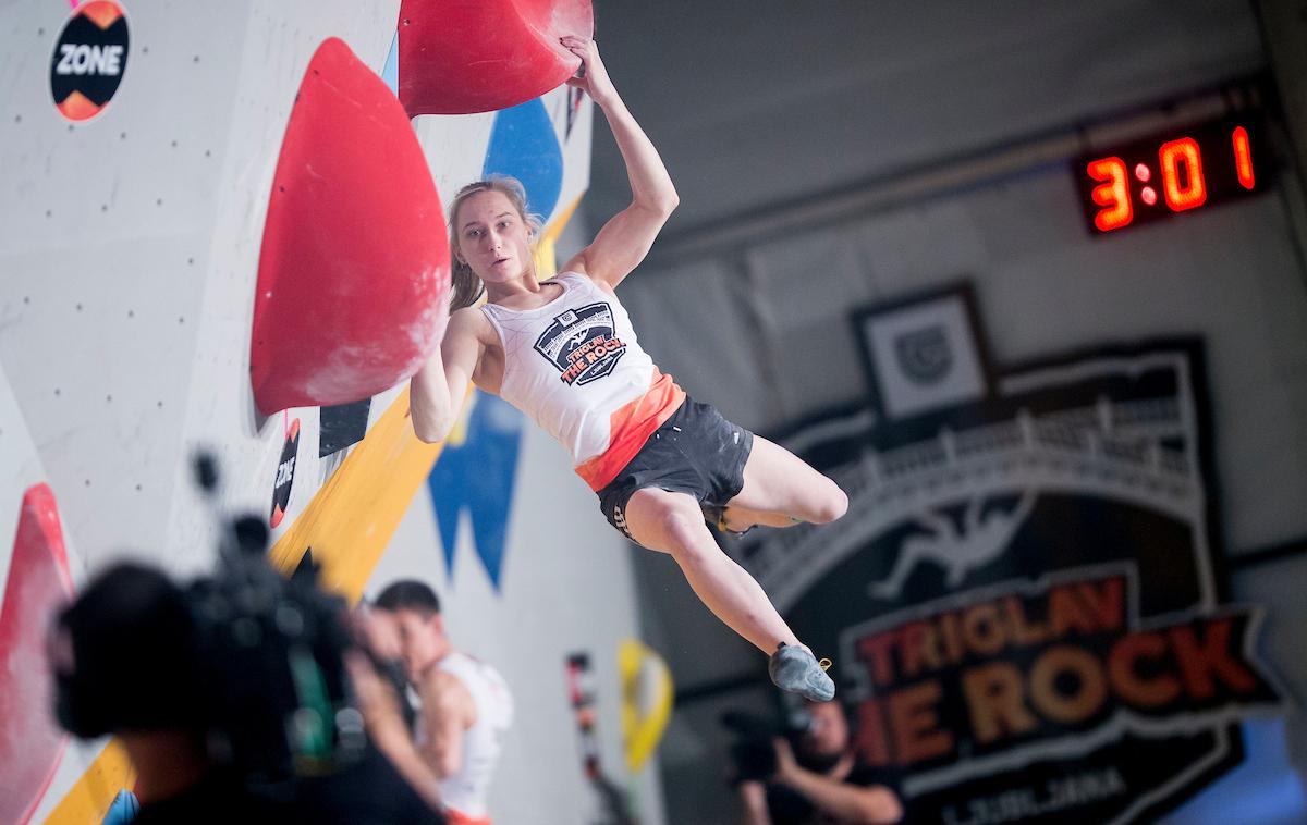 Triglav The Rock Ljubljana | 25. maja 2019 bo na Kongresnem trgu v Ljubljani tretja izvedba balvanskega mastersa Triglav The Rock Ljubljana. Janja Garnbret, ambasadorka tekmovanja, ima za zdaj stoodstotni izkupiček v številu zmag.  | Foto Urban Urbanc/Sportida