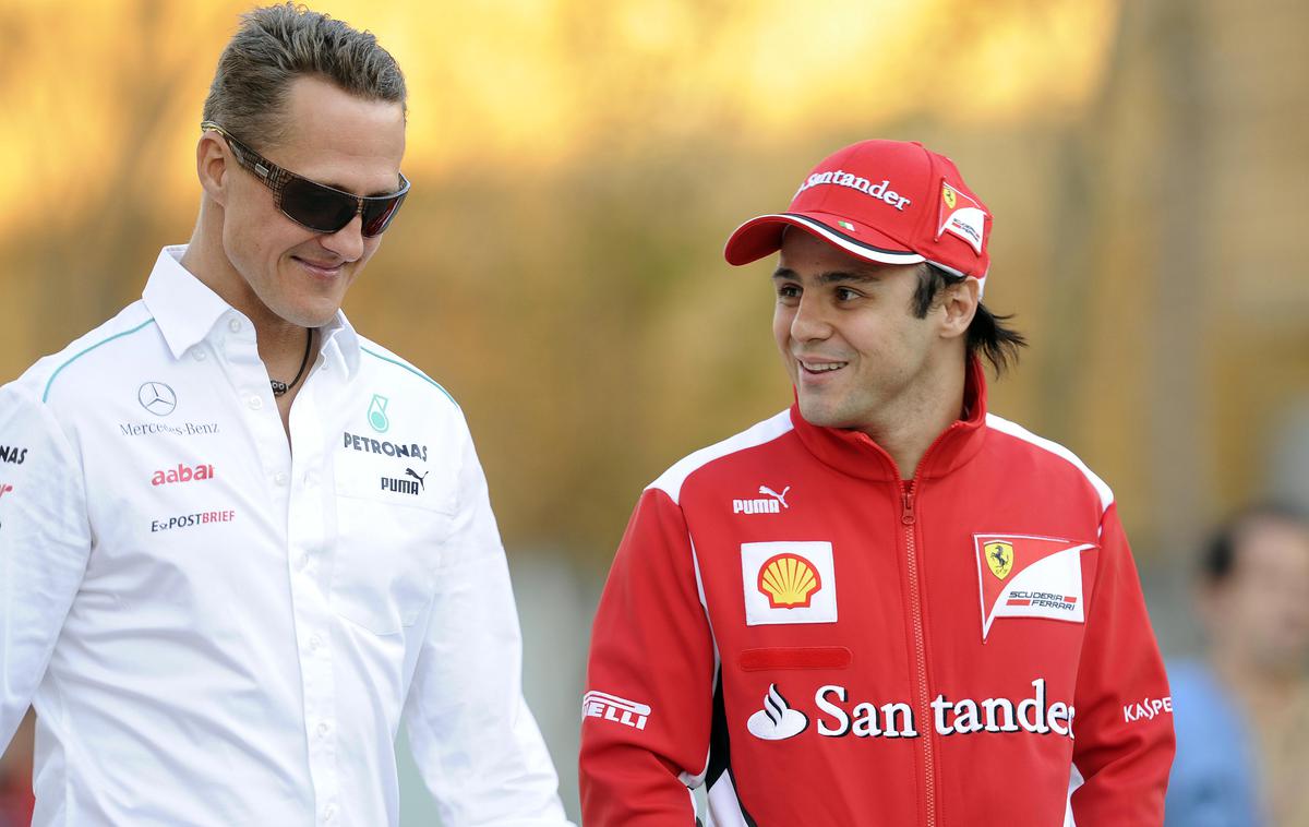 Michael Schumacher, Felipe Massa | Felipe Massa in Michael Schumacher sta bila nekaj časa moštvena sotekmovalca. | Foto Reuters