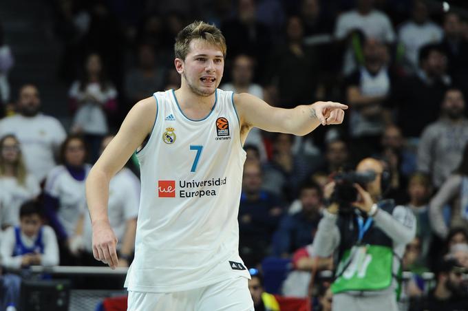 Luka Dončić je bil z 21 točkami najboljši strelec tekme med CSKA in Realom, ki pa jo je kraljevi klub izgubil. | Foto: Getty Images