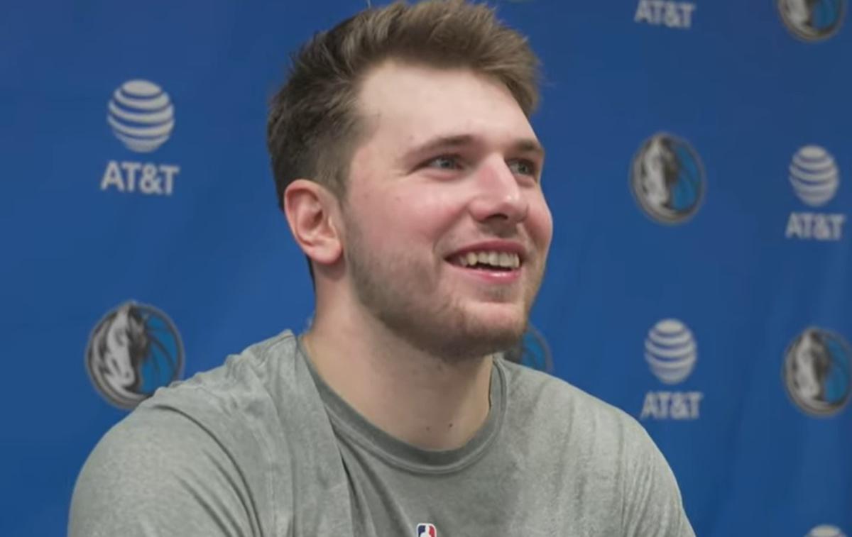 Luka Dončić | Luka Dončić je bil po zmagi proti Vročici Gorana Dragića izvrstno razpoložen. | Foto zajem zaslona