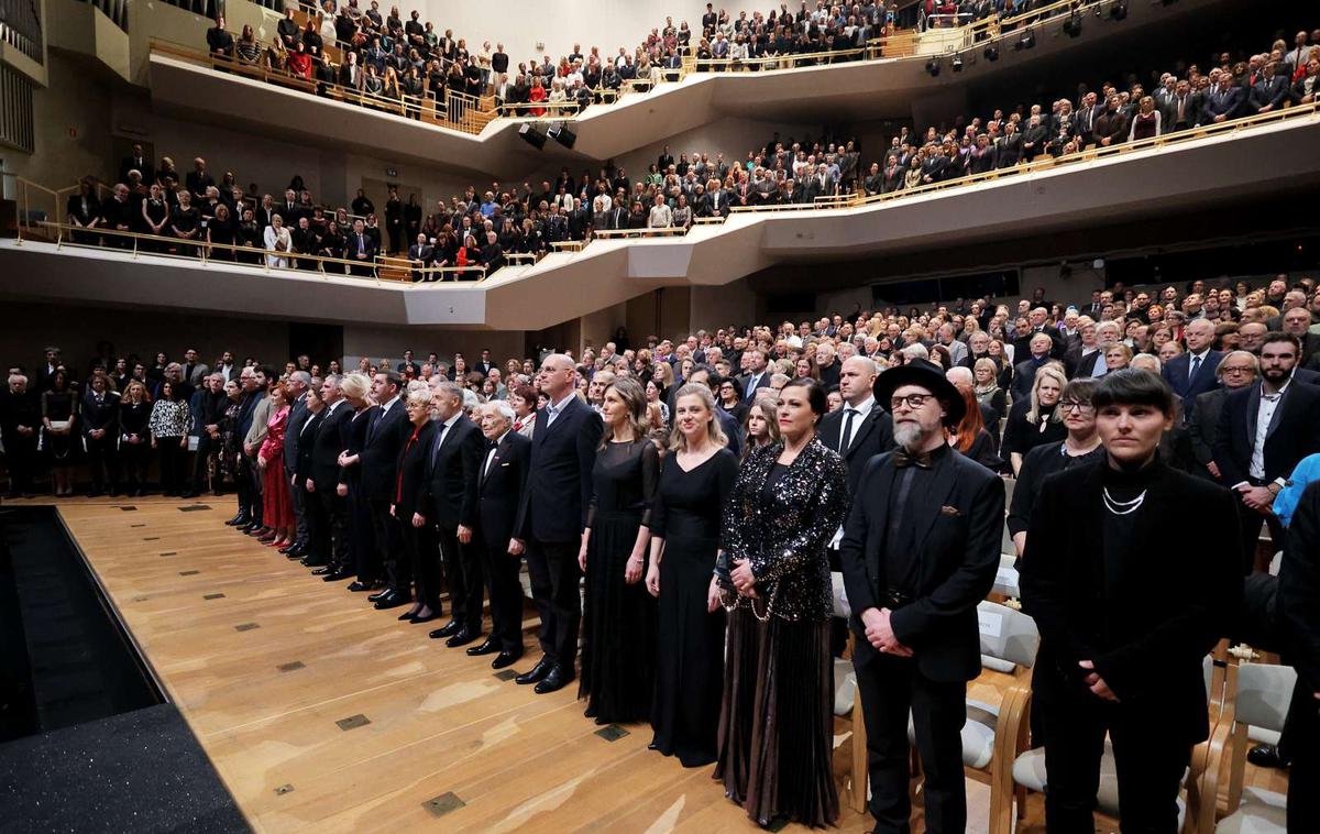 Prešernova proslava | Najvišje državno priznanje s področja kulture, Prešernovo nagrado za življenjsko delo, sta prejela pesnica Erika Vouk in baletnik ter koreograf Henrik Neubauer.  | Foto STA