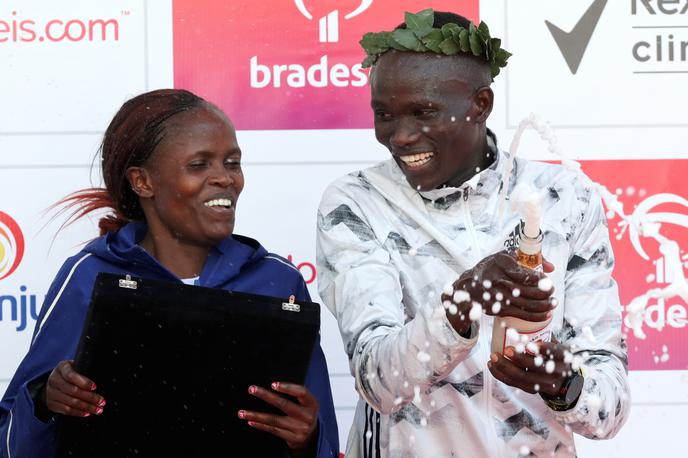 Brigid Kosgei  in Kibiwott Kandie | Brigid Kosgei in Kibiwott Kandie sta junaka 95. Silvestrovega teka v Sao Paulu. | Foto Reuters