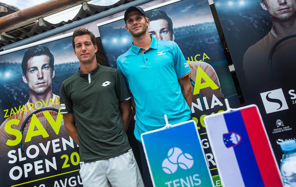 Aljaž Bedene Blaž Rola | Aljaž Bedene in Blaž Rola se bosta zvečer udarila za finalno vstopnico turnirja v Portorožu. | Foto Grega Valančič/Sportida