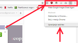 Razširitve Chrome