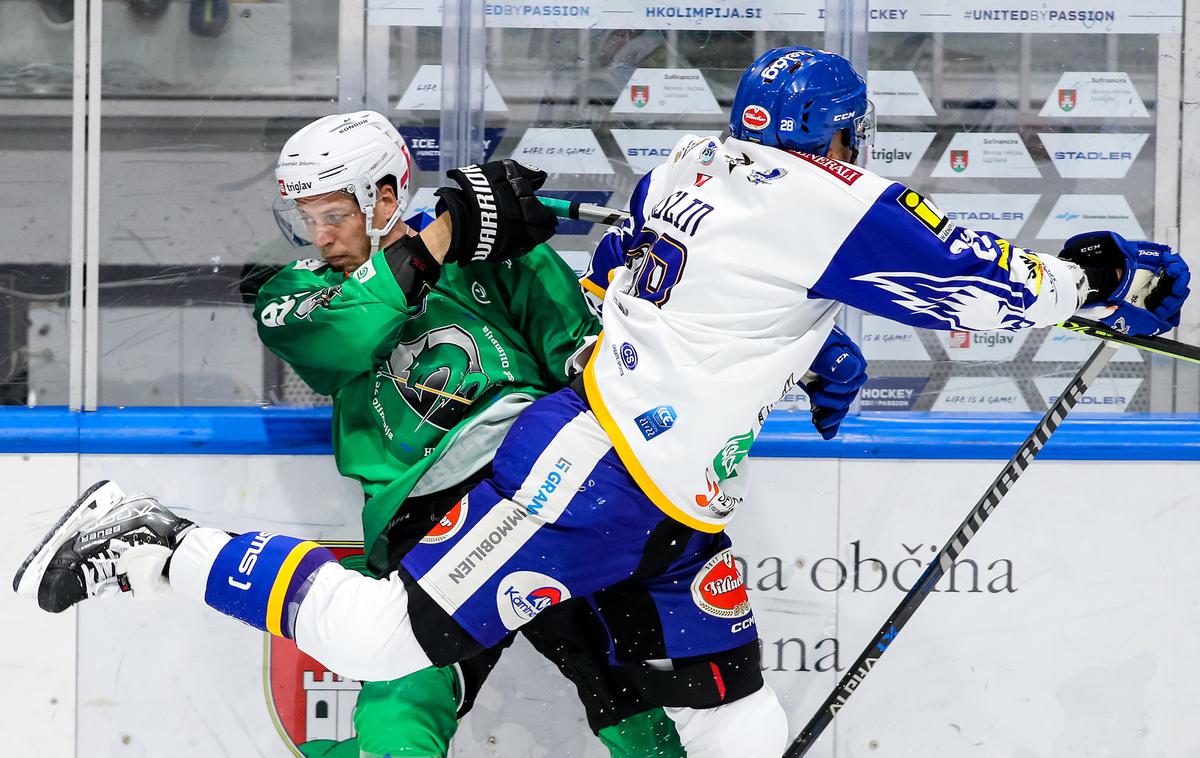 HK Olimpija VSV Beljak ICEHL | Olimpija je v Tivoliju napolnila mrežo Beljaka. | Foto HKO/Sportida