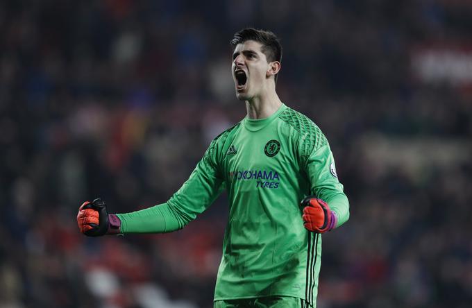 Pred prihodom Oblaka v Madrid je na vratih Atletica stal Thibaut Courtois, ki mu gre v tej sezoni odlično s Chelseajem.  | Foto: Reuters