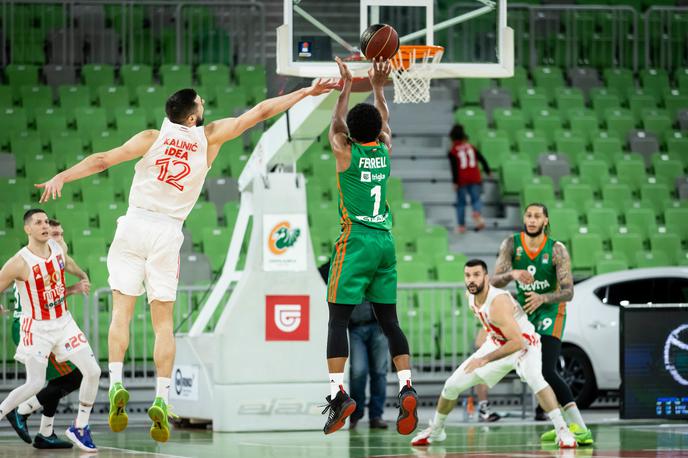 Cedevita Olimpija Crvena Zvezda | Yogi Ferrell je v zaključku zgrešil enega od ključnih metov. | Foto Vid Ponikvar/Sportida