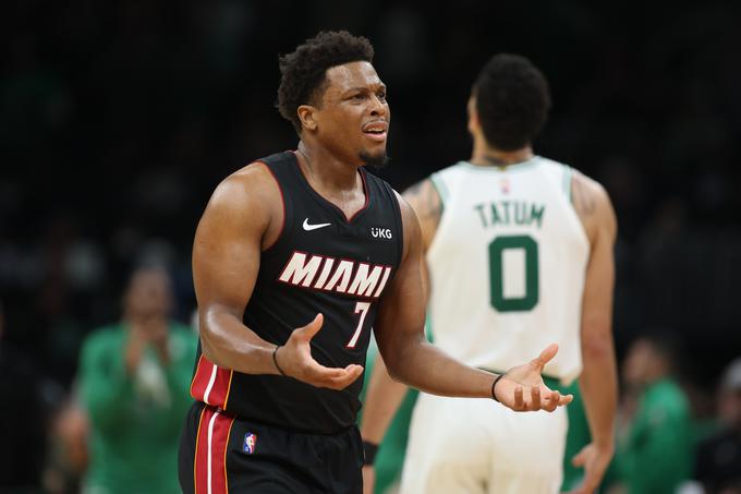 Kyle Lowry (Miami) je v dobrih 21 minutah, kolikor jih je prebil na parketu, dosegel le tri točke. | Foto: Reuters