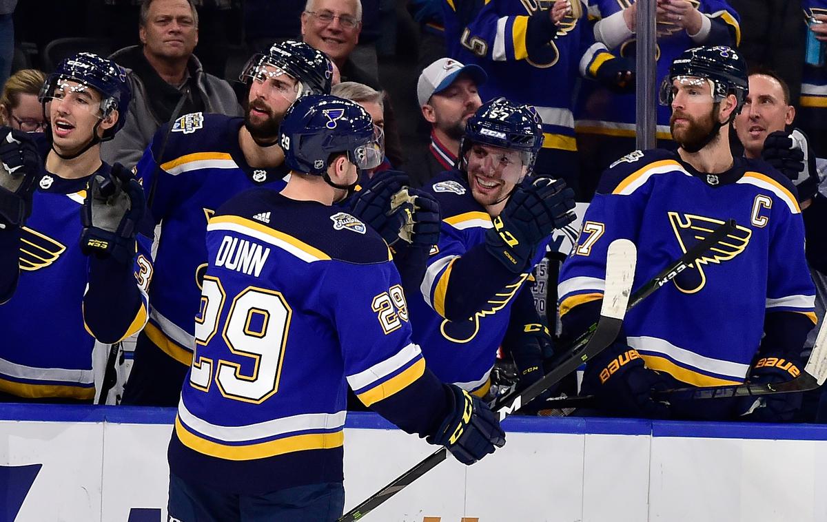 St. Louis Blues | Hokejisti St. Louis Blues branijo Stanleyjev pokal. | Foto Reuters