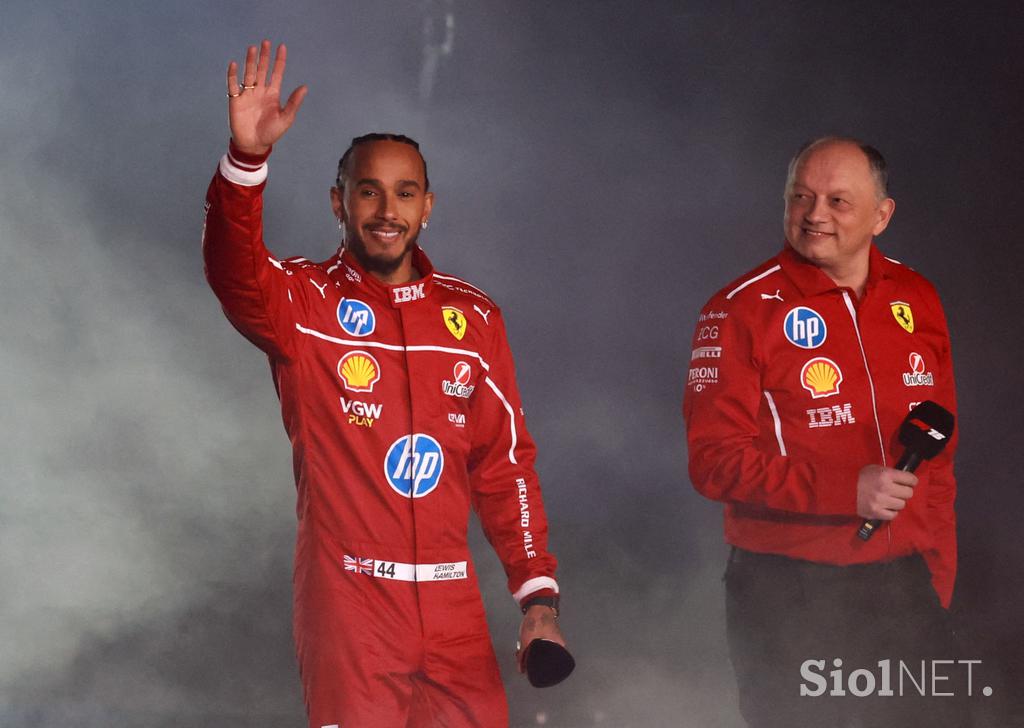 F1 predstavitev Ferrari Lewis Hamilton