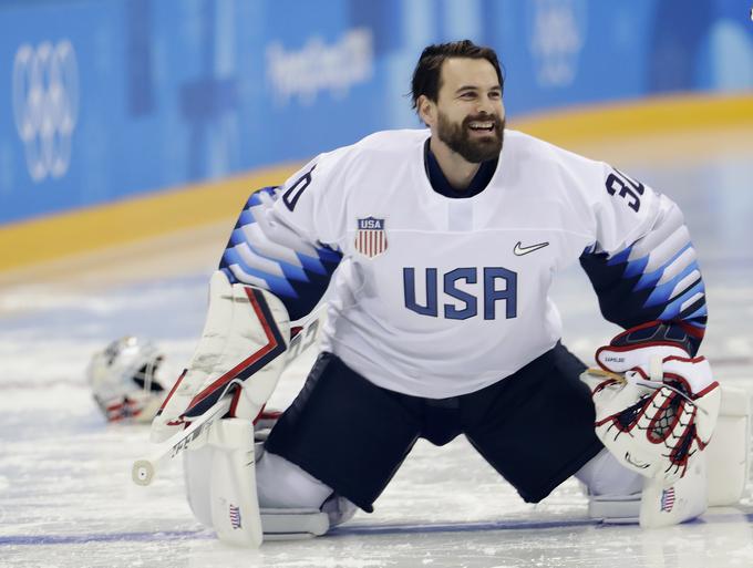 Vratar Ryan Zapolski naj bi bil skrito orožje ameriške reprezentance na igrah v Pjongčangu.  | Foto: Guliverimage/Getty Images