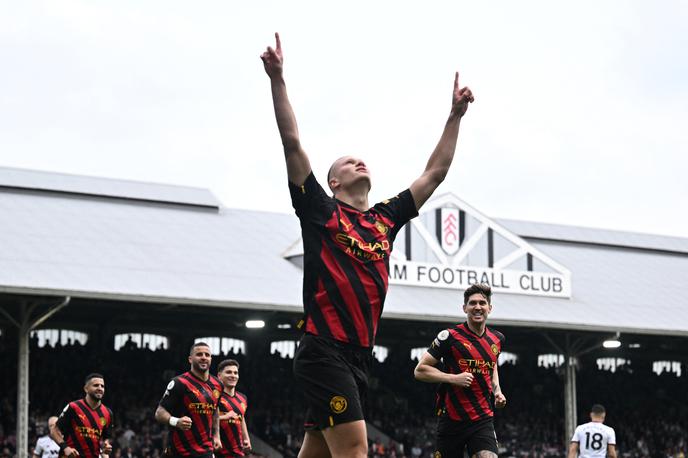 Erling Haaland, Manchester City | Zvezdnik Cityja Erling Haaland je dosegel že svoj 34. gol v angleškem prvenstvu, jubilejnega 50. v vseh tekmovanjih te sezone.. | Foto Reuters