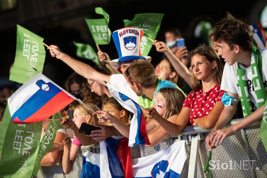 Sprejem olimpijcev - Kongresni trg, Ljubljana