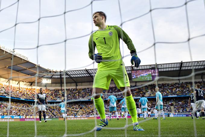 Slovenski reprezentančni vratar Vid Belec je ostal na gostovanju na Švedskem nepremagan. | Foto: Guliverimage/Getty Images