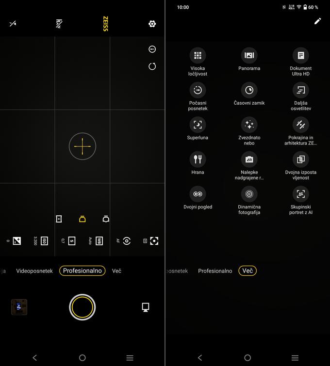 Delni vpogled v programje fotoaparata pametnega telefona Vivo X90 Pro | Foto: Srdjan Cvjetović