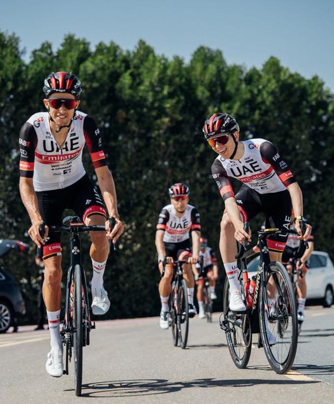 George Bennett in Tadej Pogačar.  | Foto: UAETeamEmirates/Fizza