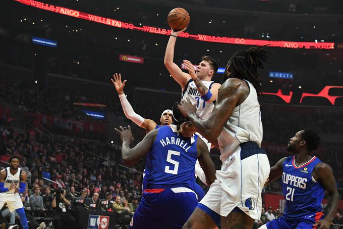 Dončić se je v Los Angelesu podpisal pod strelski rekord v ligi NBA. | Foto: Reuters