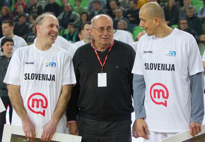 Od nedelje naprej bodo pod stropom dvorane v Stožicah videli dresi Dušan Hauptmana, Iva Daneva in Marka Milića, ki ga ni na tej sliki. | Foto: Vid Ponikvar