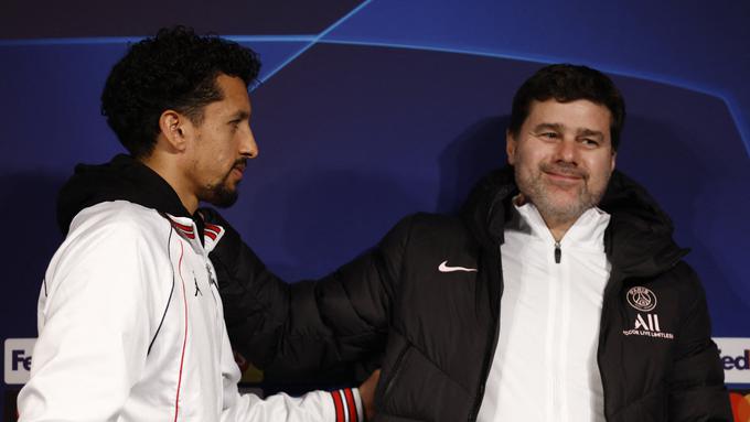 Trener PSG Mauricio Pochettino ima na voljo kar nekaj nekdanjih nogometašev Reala. Kapetan Marquinhos je prepričan, da bi lahko njegov rojak Neymar danes zaigral proti Madridčanom. | Foto: Reuters