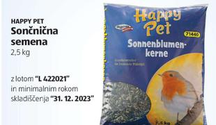 Odpoklicali sončnična semena Happy pet