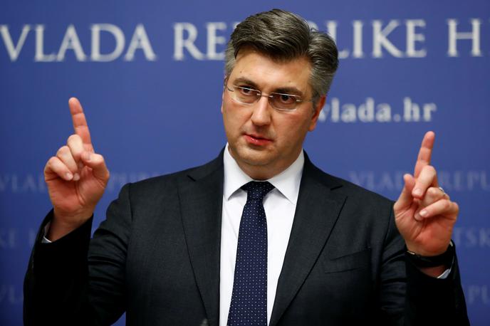 Andrej Plenković | Hrvaški premier Andrej Plenković je poudaril, da Slovenija ne bo mogla v nedogled blokirati vstopa Hrvaške v schengensko območje. | Foto Reuters