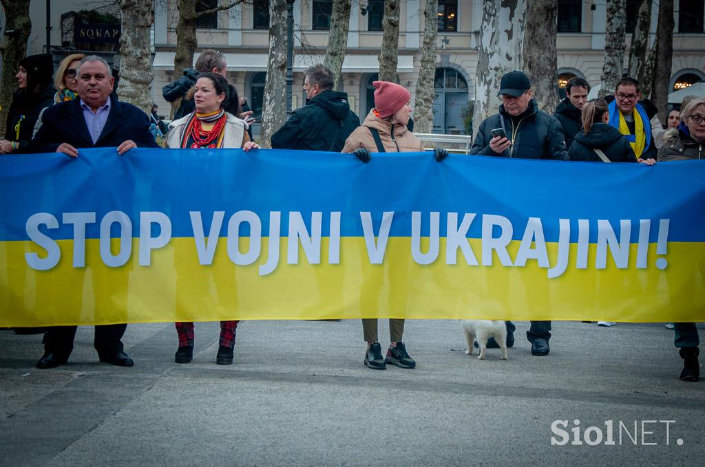 Shod za Ukrajino ob 1. obletnici vojne