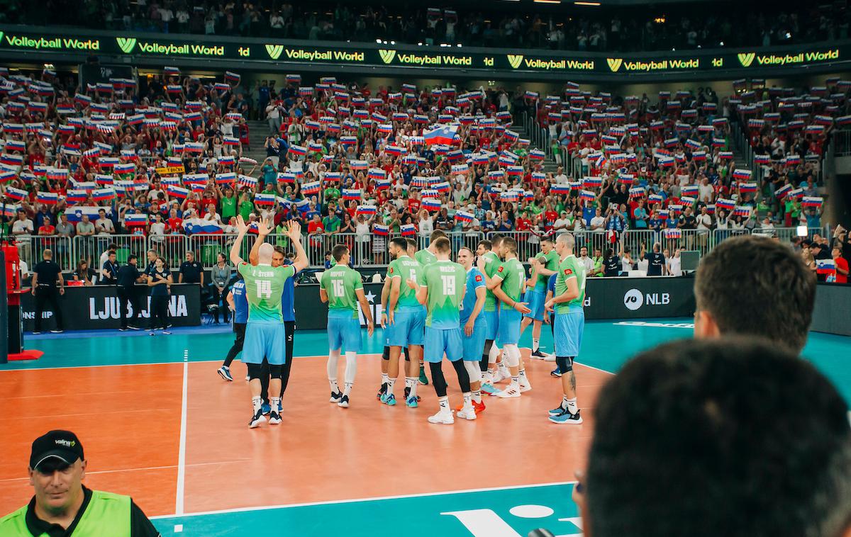 SP v odbojki 2022: Slovenija - Nemčija | Slovenski odbojkarji po zanesljivi torkovi zmagi čakajo na tekmeca v osmini finala. | Foto Siniša Kanižaj/Sportida