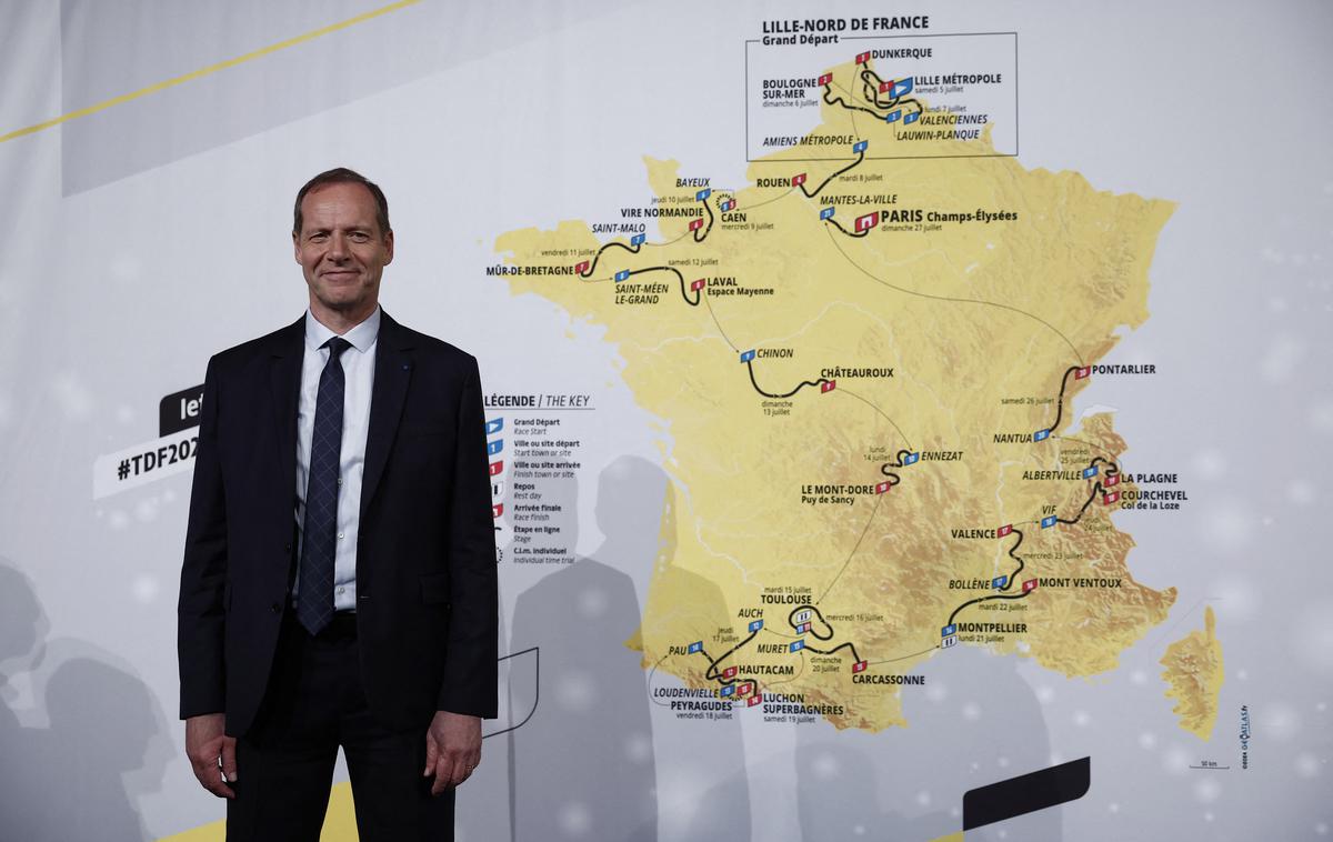 Christian Prudhomme, TDF 2025 | "Skupno bo na Touru 2025 šest ravninskih etap, razporejenih v prvih desetih dneh dirke, prav nobena med temi pa ni takšna, da bi zagotavljala zaključni sprint," svari direktor Toura Christian Prudhomme. | Foto Reuters