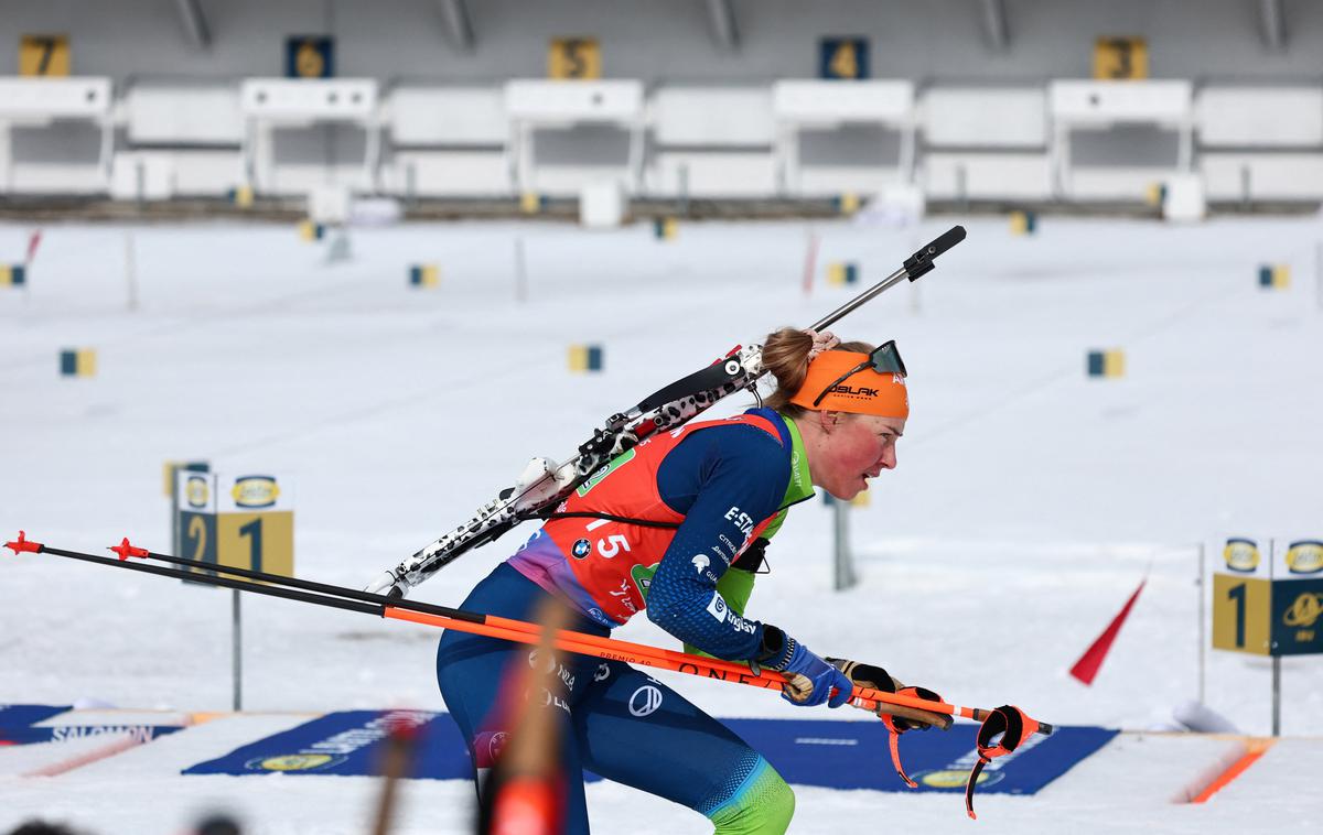 Slovenija biatlon štafeta Anamarija Lampič | Anamarija Lampič se je izkazala na današnjem nastopu v preizkušnji ženskih štafet na SP. | Foto Reuters