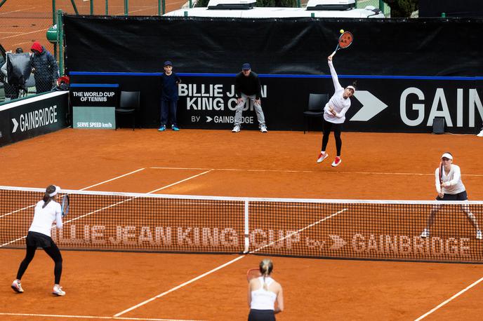 dvojice, tenis, Slovenija, Romunija | Zmagovalca bo odločila igra dvojic. | Foto Vid Ponikvar/Sportida