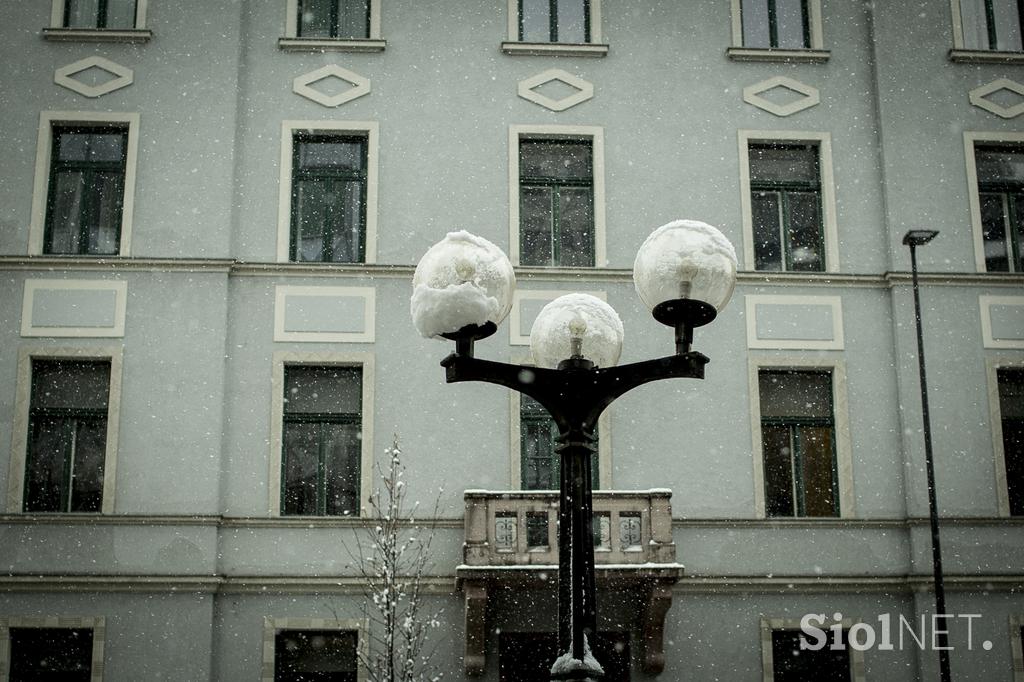 Sneženje v Ljubljani